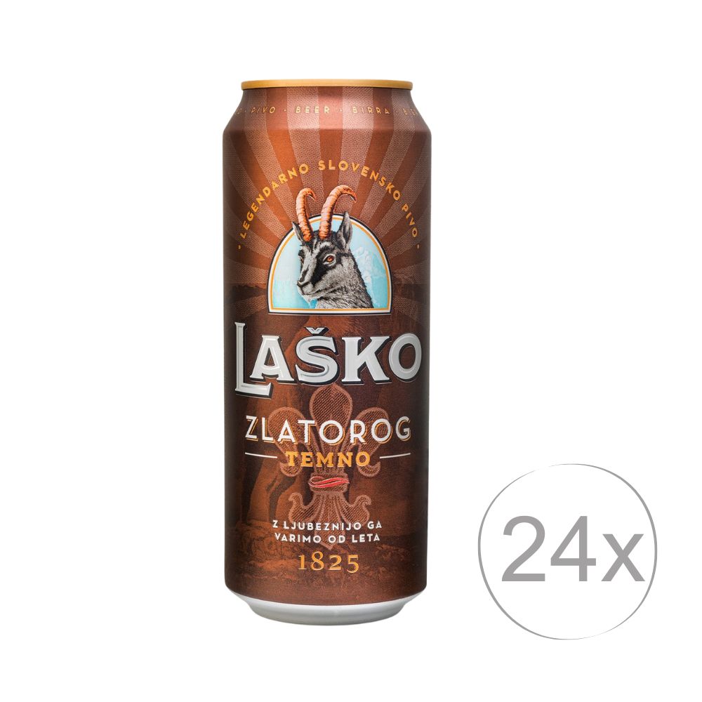 PIVO LAŠKO ZLATOROG TEMNO 0,5L PLC 24 KOS