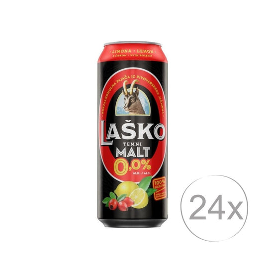 LAŠKO MALT DARK LIMONA ŠIPEK 0,5L PLC 24 KOS