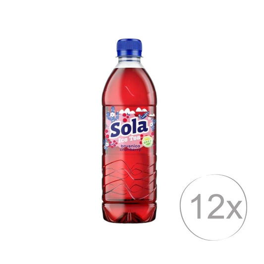 LEDENI ČAJ SOLA BRUSNICA 0,5L PET 12 KOS