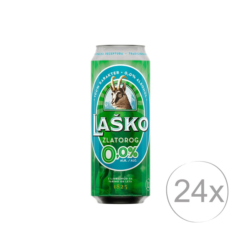 PIVO LAŠKO ZLATOROG 0,0% 0,5L PLC 24 KOS