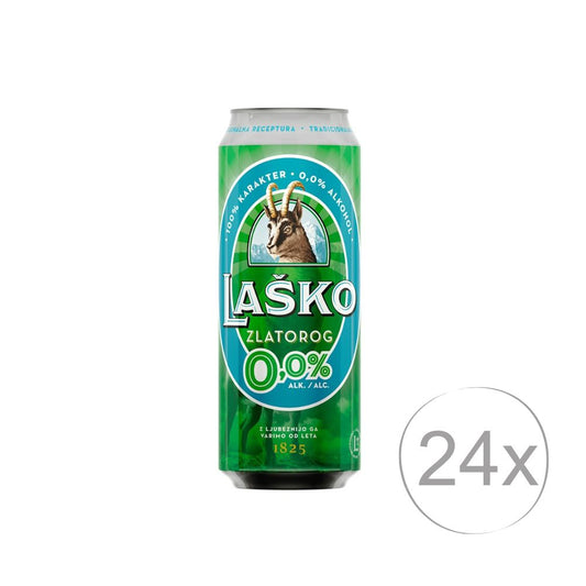 PIVO LAŠKO ZLATOROG 0,0% 0,5L PLC 24 KOS