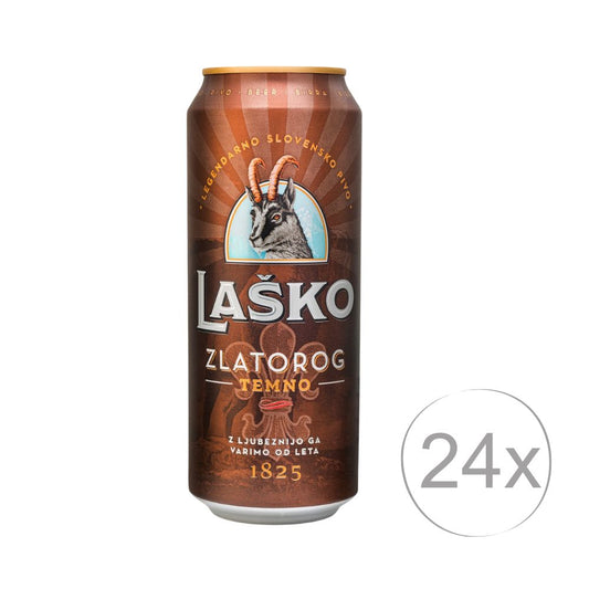 PIVO LAŠKO ZLATOROG TEMNO 0,5L PLC 24 KOS