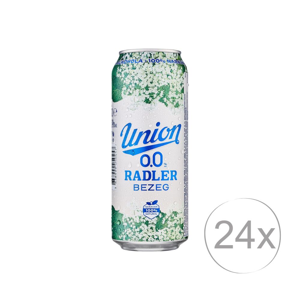 RADLER UNION BEZEG 0,0% 0,5L PLC 24 KOS