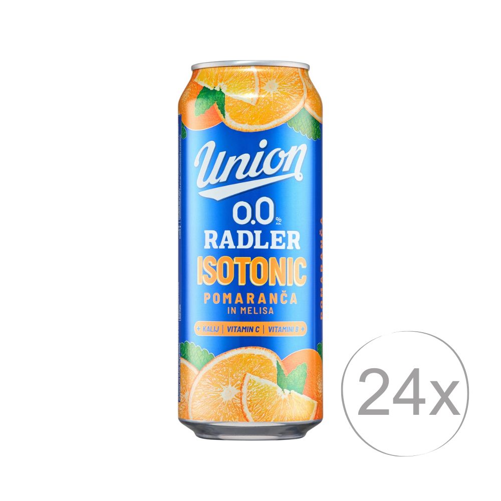 RADLER UNION ISO POMARANČA 0% 0,5L PLC 24 KOS